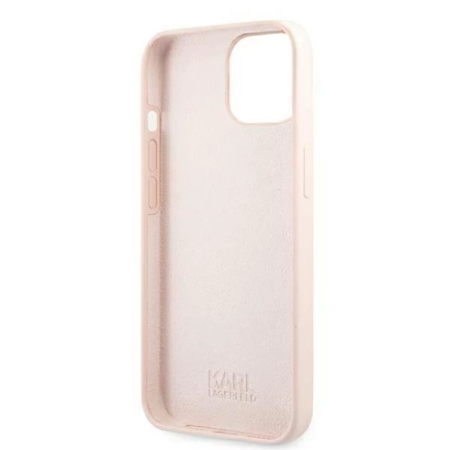 Чехол Karl Lagerfeld Iconic Karl and Choupette для iPhone 13 Pink with MagSafe (KLHMP13MSSKCI)