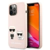 Чохол Karl Lagerfeld Iconic Karl and Choupette для iPhone 13 Pro Pink (KLHMP13LSSKCI)