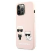 Чехол Karl Lagerfeld Iconic Karl and Choupette для iPhone 13 Pro Pink (KLHMP13LSSKCI)