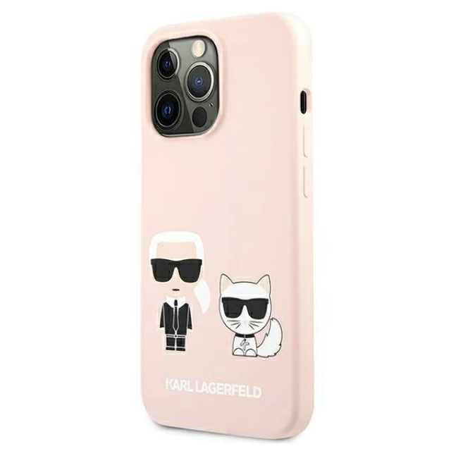 Чохол Karl Lagerfeld Iconic Karl and Choupette для iPhone 13 Pro Max Pink (KLHMP13XSSKCI)