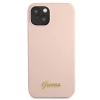 Чохол Guess Silicone Script Logo для iPhone 13 Pink with MagSafe (GUHMP13MLSLMGLP)