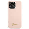 Чехол Guess Silicone Script Logo для iPhone 13 Pro Max Pink with MagSafe (GUHMP13XLSLMGLP)