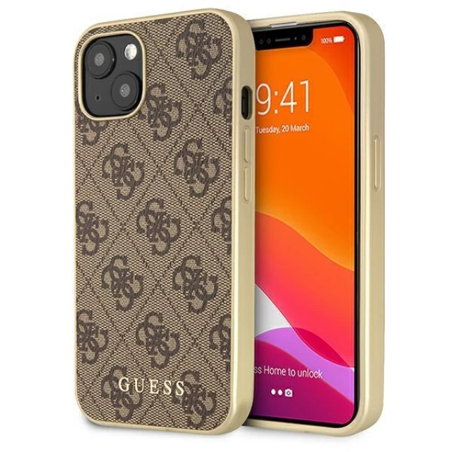 Чохол Guess 4G Collection для iPhone 13 Brown with MagSafe Brown (GUHMP13MG4GB)