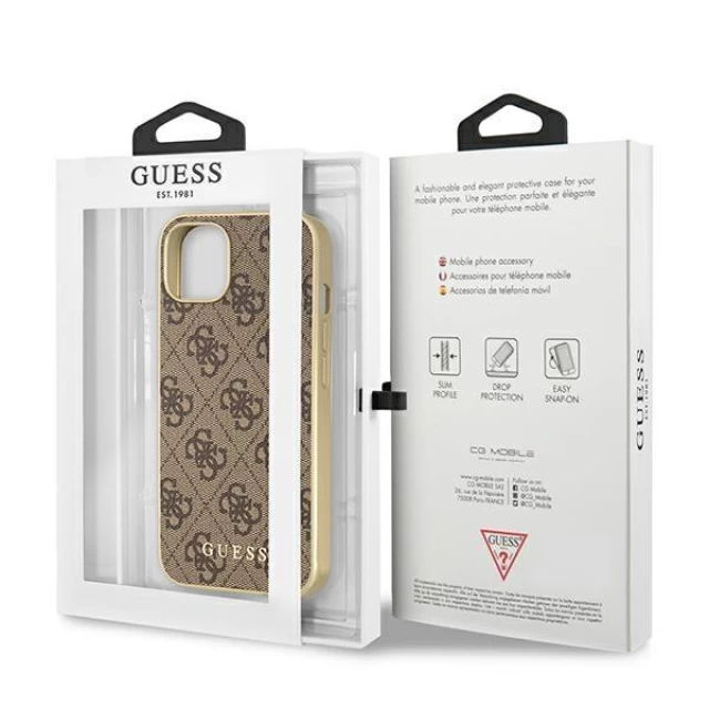 Чохол Guess 4G Collection для iPhone 13 Brown with MagSafe Brown (GUHMP13MG4GB)