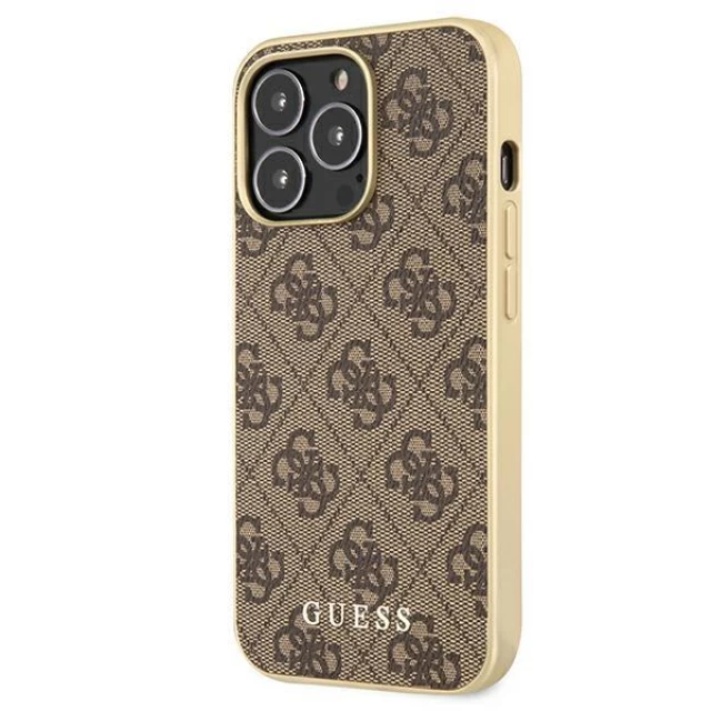 Чехол Guess 4G Collection для iPhone 13 Pro Brown with MagSafe Brown (GUHMP13LG4GB)