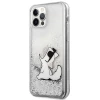 Чехол Karl Lagerfeld Liquid Glitter Choupette Fun для iPhone 12 | 12 Pro Silver (KLHCP12MGCFS)