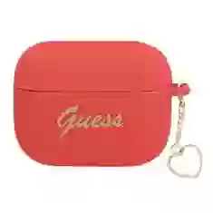 Чохол для навушників Guess Silicone Charm Heart Collection для AirPods Pro Red (GUAPLSCHSR)