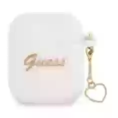 Чохол Guess Silicone Charm Collection для AirPods 2/1 White (GUA2LSCHSH)