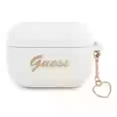 Чехол Guess Silicone Charm Collection для AirPods Pro White (GUAPLSCHSH)