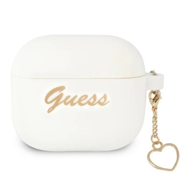 Чохол Guess Silicone Charm Collection для AirPods 3 White (GUA3LSCHSH)