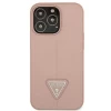 Чехол Guess Saffiano Triangle Logo для iPhone 13 Pro Max Pink (GUHCP13XPSATLP)