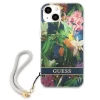 Чехол Guess Flower Strap для iPhone 13 mini Blue (GUHCP13SHFLSB)
