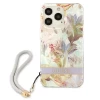 Чехол Guess Flower Strap для iPhone 13 Pro Max Purple (GUHCP13XHFLSU)