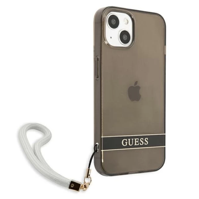 Чехол Guess Translucent Strap для iPhone 13 Black (GUHCP13MHTSGSK)