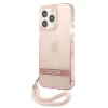 Чехол Guess Translucent Strap для iPhone 13 Pro Max Pink (GUHCP13XHTSGSP)