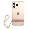 Чохол Guess Translucent Strap для iPhone 13 Pro Max Pink (GUHCP13XHTSGSP)