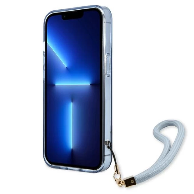 Чехол Guess Translucent Stap для iPhone 13 Pro Blue (GUHCP13LHTSGSB)
