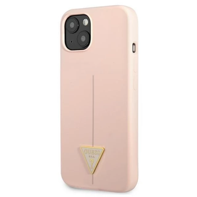Чехол Guess Silicone Triangle для iPhone 13 mini Pink (GUHCP13SSLTGP)
