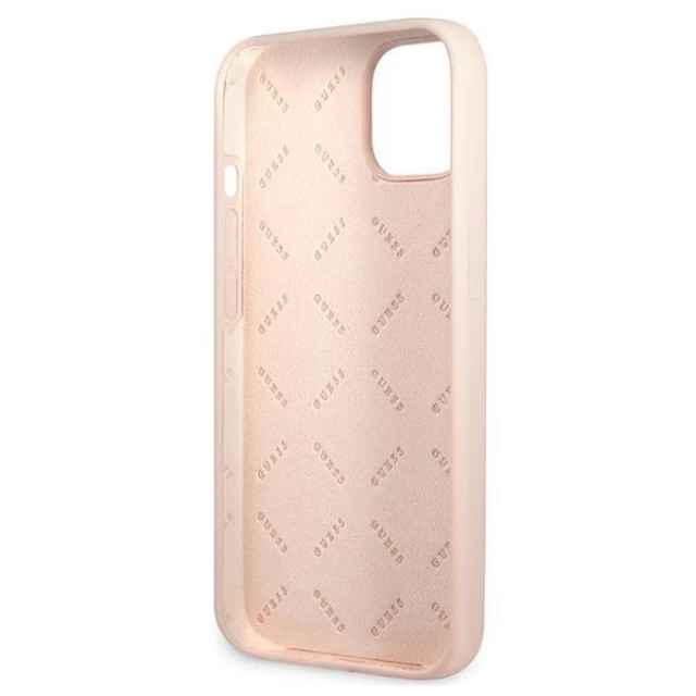 Чехол Guess Silicone Triangle для iPhone 13 mini Pink (GUHCP13SSLTGP)