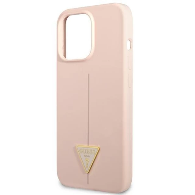 Чохол Guess Silicone Triangle для iPhone 13 Pro Pink (GUHCP13LSLTGP)