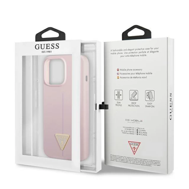 Чохол Guess Silicone Triangle для iPhone 13 Pro Purple (GUHCP13LSLTGU)