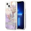 Чохол Guess Flower Liquid Glitter для iPhone 13 Purple (GUHCP13MLFLSU)