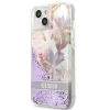 Чохол Guess Flower Liquid Glitter для iPhone 13 Purple (GUHCP13MLFLSU)