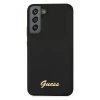 Чохол Guess Silicone Script Metal Logo для Samsung Galaxy S22 Black (GUHCS22SLSLMGBK)