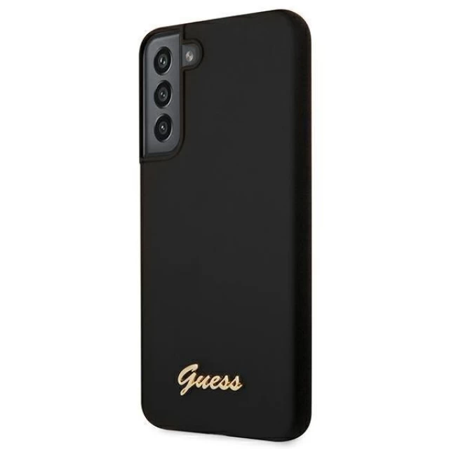 Чехол Guess Silicone Script Metal Logo для Samsung Galaxy S22 Plus Black (GUHCS22MLSLMGBK)