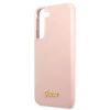 Чохол Guess Silicone Script Metal Logo для Samsung Galaxy S22 Pink (GUHCS22SLSLMGPP)