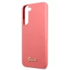 Чехол Guess Silicone Script Metal Logo для Samsung Galaxy S22 Pink (GUHCS22SLSLMGFU)