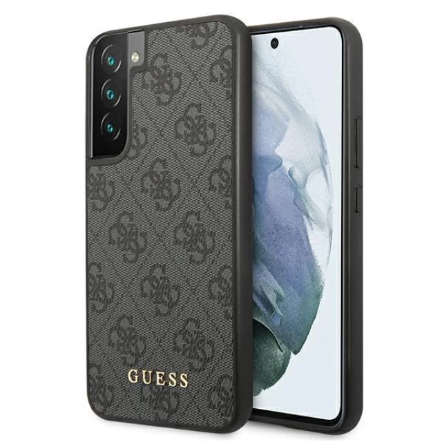 Чехол Guess 4G Metal Gold Logo для Samsung Galaxy S22 Grey (GUHCS22SG4GFGR)