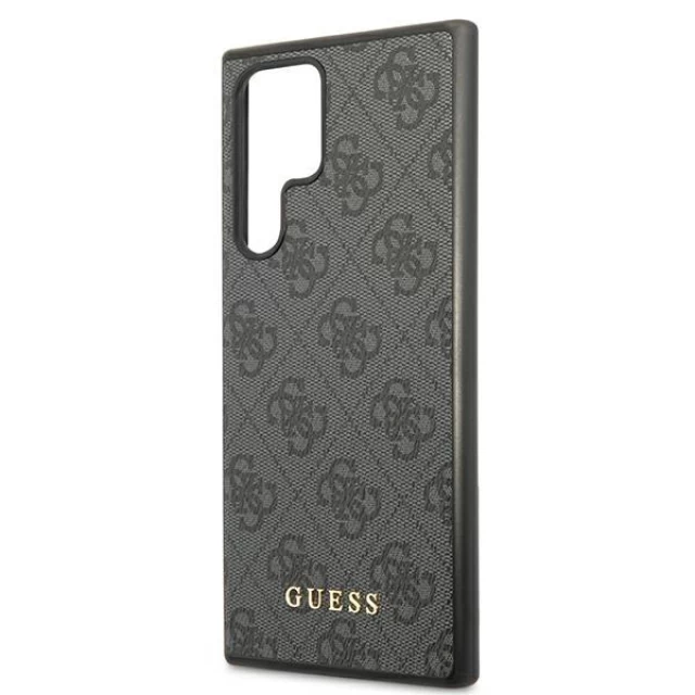 Чехол Guess 4G Metal Gold Logo для Samsung Galaxy S22 Ultra Grey (GUHCS22LG4GFGR)