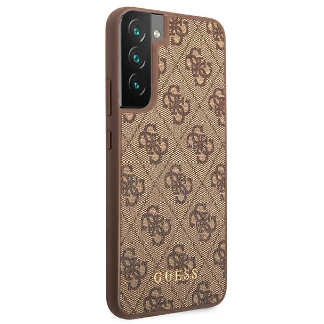 Чехол Guess 4G Metal Gold Logo для Samsung Galaxy S22 Plus Brown (GUHCS22MG4GFBR)