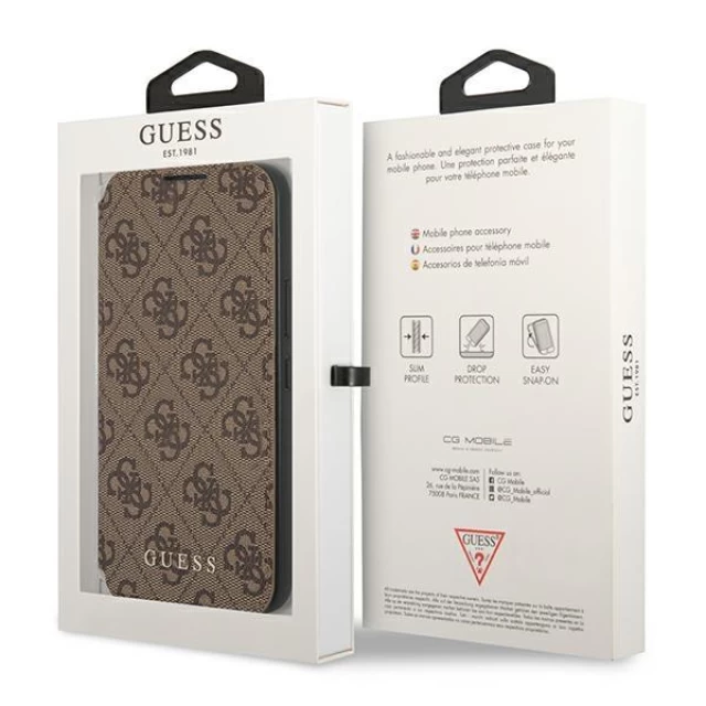 Чехол Guess 4G Metal Gold Logo для Samsung Galaxy S22 Plus Brown (GUBKS22MG4GFBR)