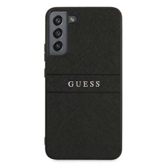 Чехол Guess Saffiano Stripe для Samsung Galaxy S22 Plus Black (GUHCS22MPSASBBK)