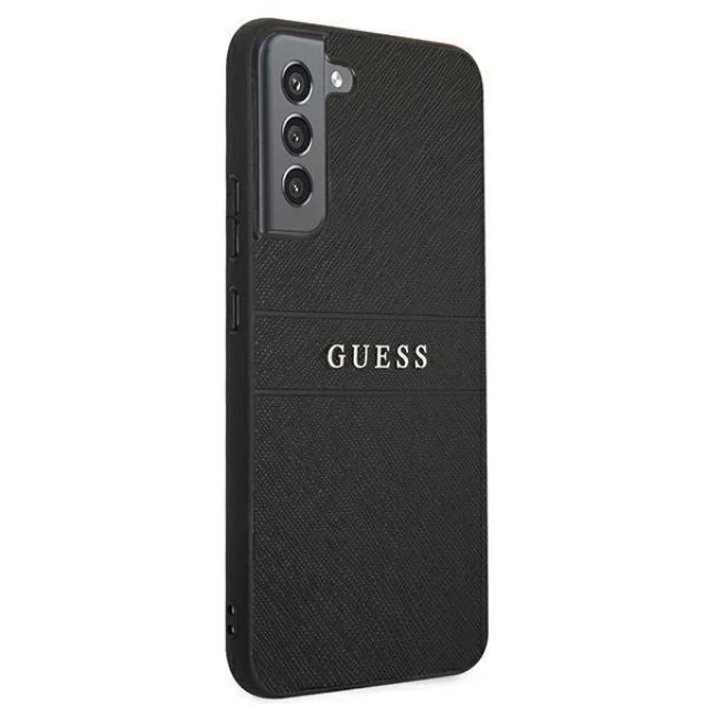 Чехол Guess Saffiano Stripe для Samsung Galaxy S22 Plus Black (GUHCS22MPSASBBK)