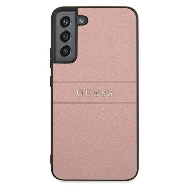 Чехол Guess Saffiano Stripe для Samsung Galaxy S22 Pink (GUHCS22SPSASBPI)