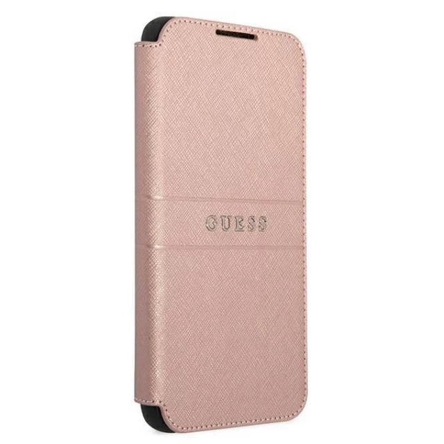 Чехол Guess Saffiano Stripe для Samsung Galaxy S22 Pink (GUBKS22SPSASBPI)