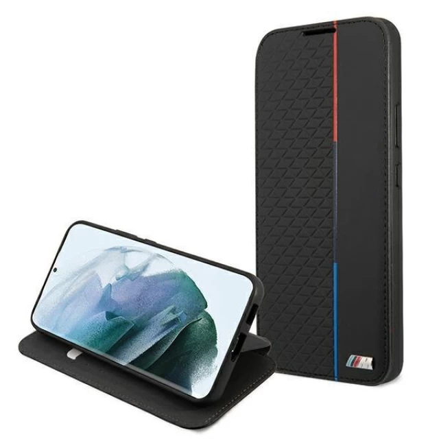 Чехол-книжка BMW для Samsung Galaxy S22 S901 M Collection Triangles Black (BMBKS22STRTBK)