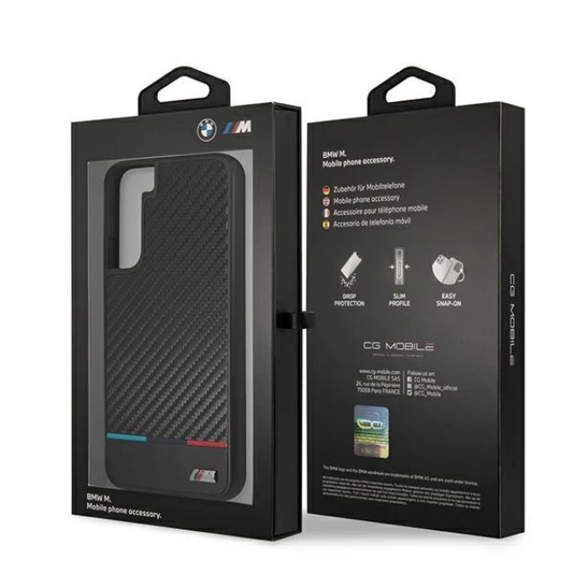 Чохол BMW для Samsung Galaxy S22 Plus S906 M Collection Triangles Black (BMHCS22MPUCARTCBK)