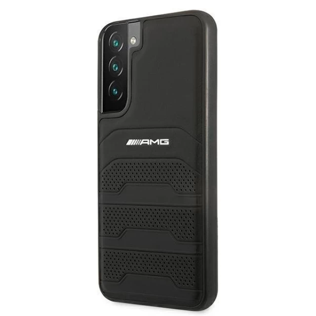 Чохол Mercedes для Samsung Galaxy S22 S901 Leather Debossed Lines Black (AMHCS22SGSEBK)