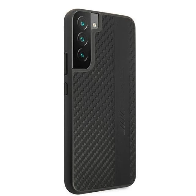 Чохол Mercedes для Samsung Galaxy S22 Plus S906 Carbon Stripe&Embossed Black (AMHCS22MBLSCA)