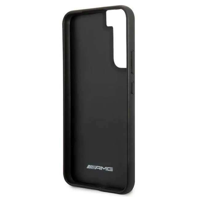 Чехол Mercedes для Samsung Galaxy S22 Plus S906 Carbon Stripe&Embossed Black (AMHCS22MBLSCA)