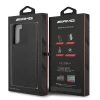 Чехол Mercedes для Samsung Galaxy S22 Plus S906 Carbon Stripe&Embossed Black (AMHCS22MBLSCA)