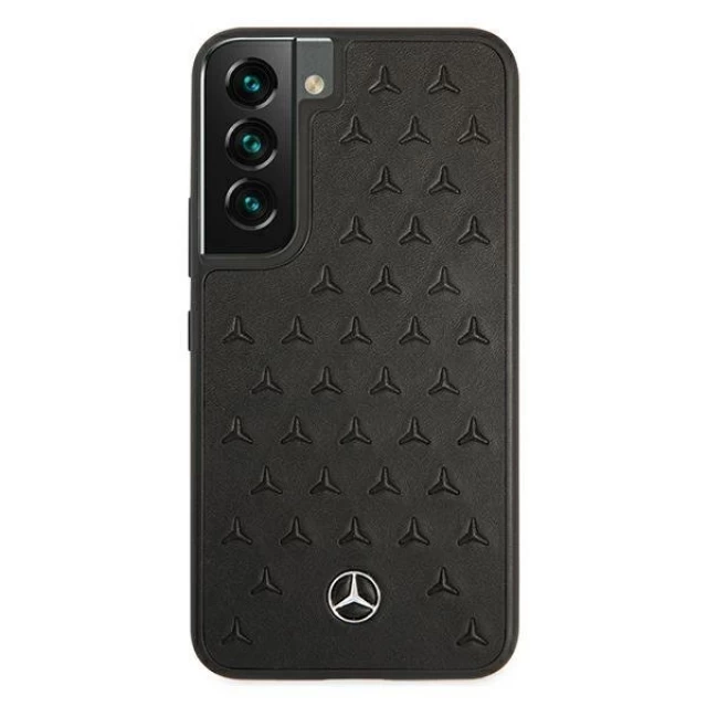 Чехол Mercedes для Samsung Galaxy S22 S901 Leather Stars Pattern Black (MEHCS22SPSQBK)