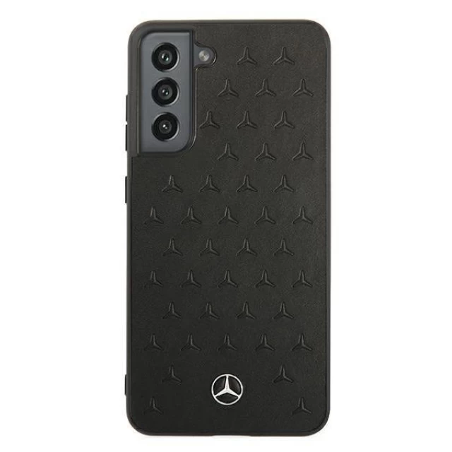 Чехол Mercedes для Samsung Galaxy S21 FE G990 Leather Stars Pattern Black (MEHCS21FESPSQBK)