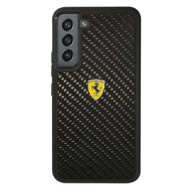 Чохол Ferrari для Samsung Galaxy S22 Plus S906 On Track Real Carbon Black (FEHCS22MFCAK)