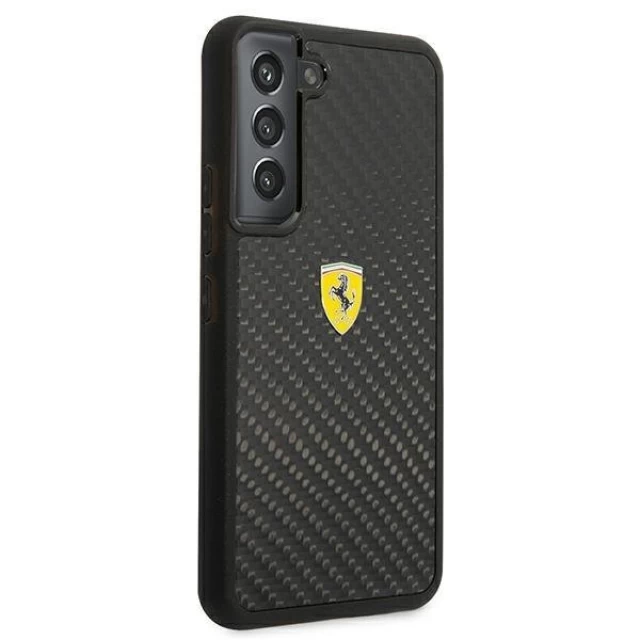 Чехол Ferrari для Samsung Galaxy S22 Plus S906 On Track Real Carbon Black (FEHCS22MFCAK)