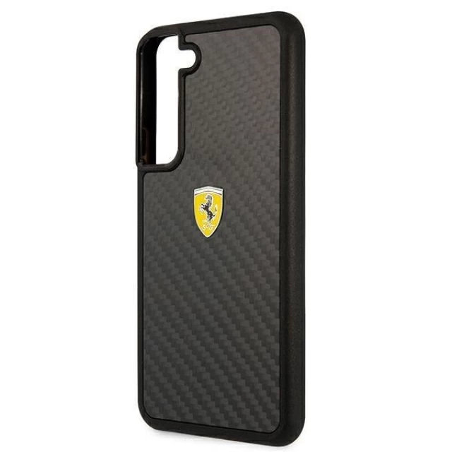 Чехол Ferrari для Samsung Galaxy S22 Plus S906 On Track Real Carbon Black (FEHCS22MFCAK)